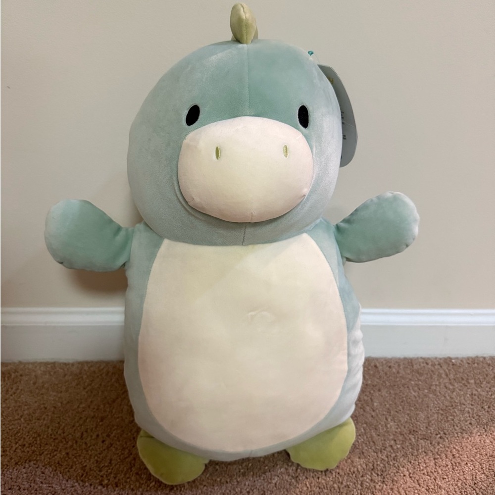 18” Arlie HugMees Green and Cream Dinosaur Squishmallow